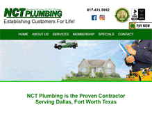 Tablet Screenshot of nctplumbing.com